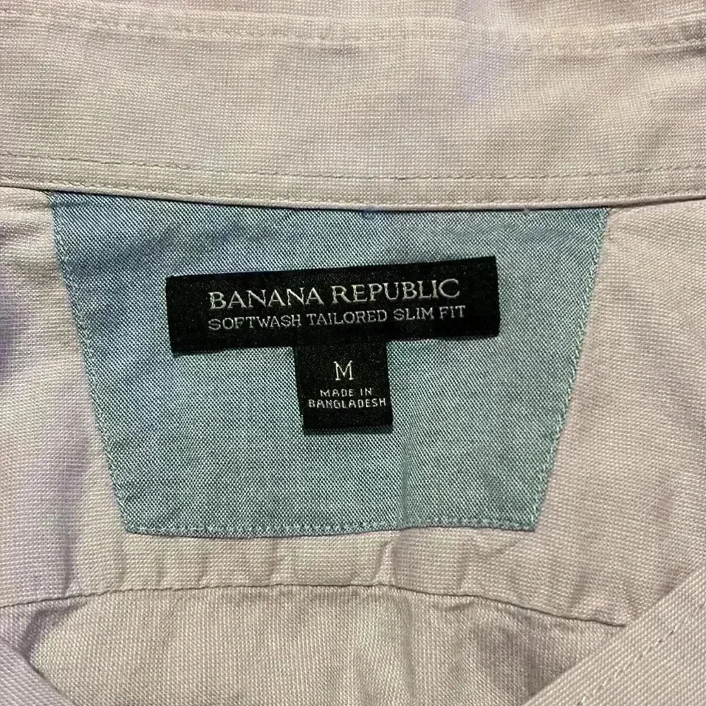 Banana Republic Softwash Tailored Slim Fit Men’s Button Up Casual Shirt Z21